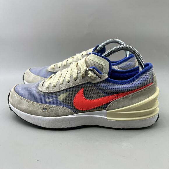 Kid's 7 / Women's 8.5 - Nike Waffle One GS Beige Running Breathable Low Sneakers - Picture 3 of 9